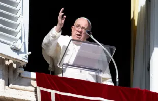 البابا فرنسيس يتلو صلاة التبشير الملائكيّ مع المؤمنين المحتشدين في ساحة القدّيس بطرس-الفاتيكان مصدر الصورة: فاتيكان ميديا