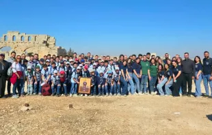 من رحلة الحجّ إلى ضريح مار مارون وكنيسة مار سمعان العموديّ في شمال غرب سوريا مصدر الصورة: مجموعة كشّاف الموارنة