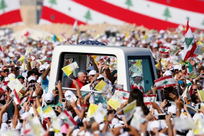 جانب من رحلة البابا بنديكتوس السادس عشر إلى لبنان