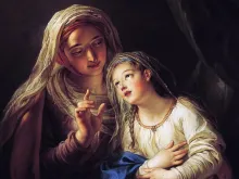 القديسة حنّة وابنتها مريم