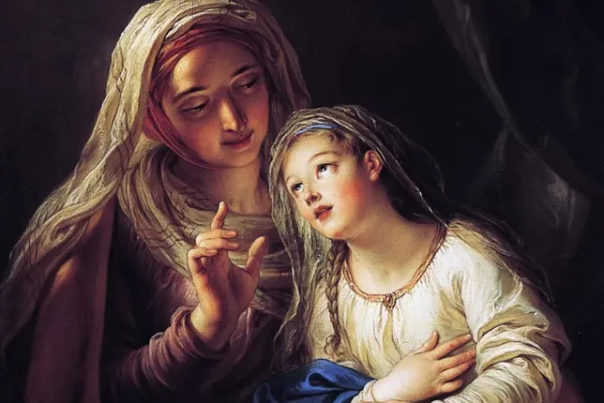 القديسة حنّة وابنتها مريم