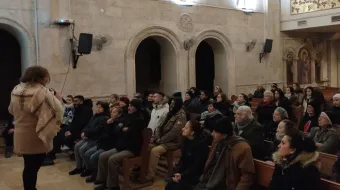 محاضرات وجلسات الدعم النفسي في كنيسة مار أفرام في حلب Provided by: Rania Salman