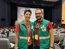 ميريام وغبريال في خلال مشاركتهما في الأيام العالميّة للشبيبة- لشبونة 2023