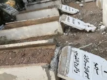 اعتداء على مقبرة للمسيحيّين في أرموطا، قضاء كويسنجق في محافظة أربيل-إقليم كردستان العراق