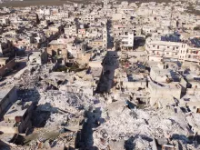 صورة الدمار الهائل الذي أحدثه الزلزال في سوريا، 8 فبراير/شباط 2023