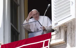 البابا فرنسيس يحيّي المؤمنين المشاركين في صلاة التبشير الملائكي Provided by: Mario Tomassetti