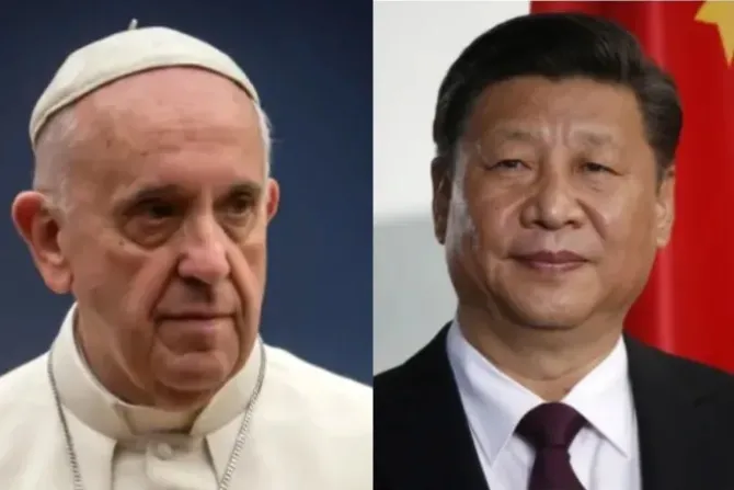 البابا فرنسيس والرئيس الصيني شي جين بينغ