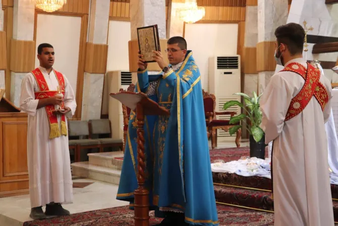 قداس احتفالي و ختام الشهر المريمي في كاتدرائية سيدة النجاة للسريان الكاثوليك في بغداد في 29 مايو 2022.