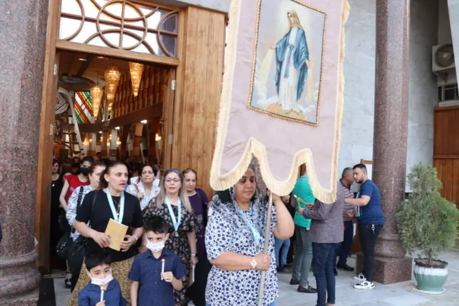 قداس احتفالي و ختام الشهر المريمي في كاتدرائية سيدة النجاة للسريان الكاثوليك في بغداد في 29 مايو 2022.