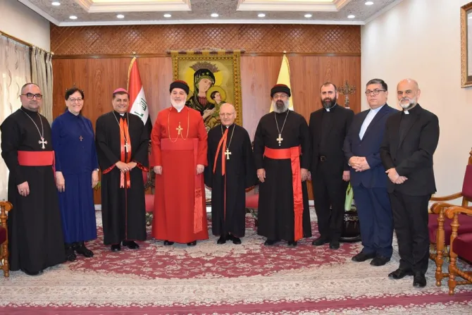 بطريرك كنيسة المشرق الاشورية مار اوا الثالث يزور بطريرك الكنيسة الكلدانية في بغداد يوم 9 أغسطس/أب 2022.