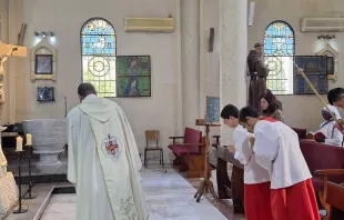 كنيسة العائلة المقدّسة للاتين في غزة مصدر الصورة: الأب يوسف أسعد