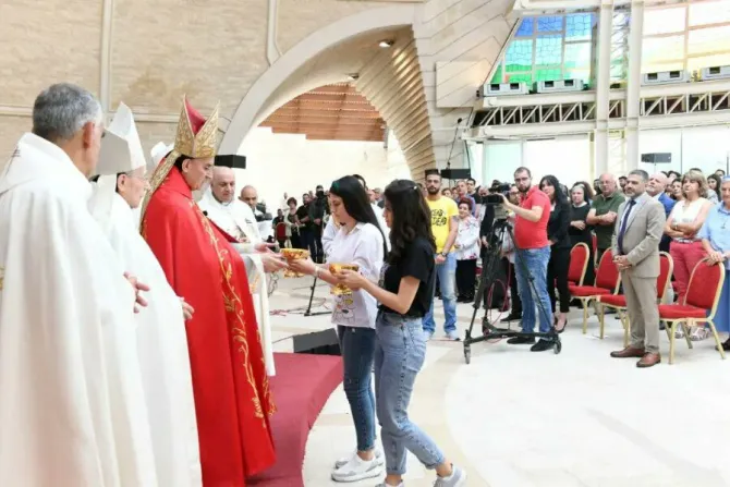 القداس الاحتفالي بمناسبة افتتاح سنة اليوبيل الذهبي للحركة الرسولية المريمية في الأربعاء 15يونيو/حزيران، 2022 في لبنان.