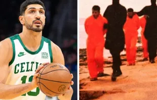 لاعب الدوري الأميركي لكرة السلّة المسلم يدافع عن حقوق المسيحيين المضطهدين Former Celtics player Enes Kanter Freedom will be the keynote speaker at the March for the Martyrs/Freedom: Erik Drost, CC BY 2.0, via Wikimedia Commons; Martyrs: Screenshot from the National Catholic Register