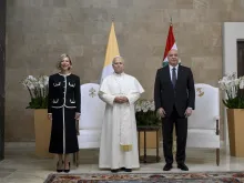 البابا لاوون الرابع عشر في القصر الرئاسيّ اللبنانيّ-بعبدا