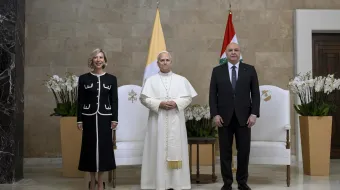 البابا لاوون الرابع عشر في القصر الرئاسيّ اللبنانيّ-بعبدا مصدر الصورة: فاتيكان ميديا