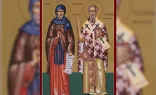 أيقونة القدّيسَيْن أوسطاطيوس بطريرك أنطاكيا وتيموثاوس البار