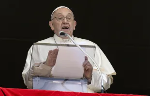 البابا فرنسيس يتلو صلاة «افرحي يا ملكة السماء» مع المؤمنين المحتشدين في ساحة القدّيس بطرس-الفاتيكان مصدر الصورة: فاتيكان ميديا