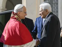 البابا لاوون الرابع عشر يزور رئيس الجمهوريّة الإيطاليّة سيرجيو ماتّاريلا في قصر كويريناله-روما