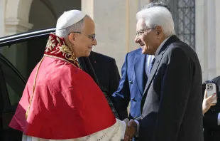 البابا لاوون الرابع عشر يزور رئيس الجمهوريّة الإيطاليّة سيرجيو ماتّاريلا في قصر كويريناله-روما مصدر الصورة: فاتيكان ميديا