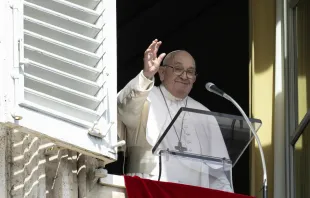 البابا فرنسيس في خلال صلاة التبشير الملائكيّ مع المؤمنين المحتشدين في ساحة القدّيس بطرس اليوم مصدر الصورة: فاتيكان ميديا