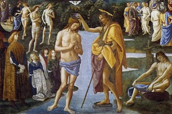يوحنا المعمدان يعمّد يسوع المسيح-صورة