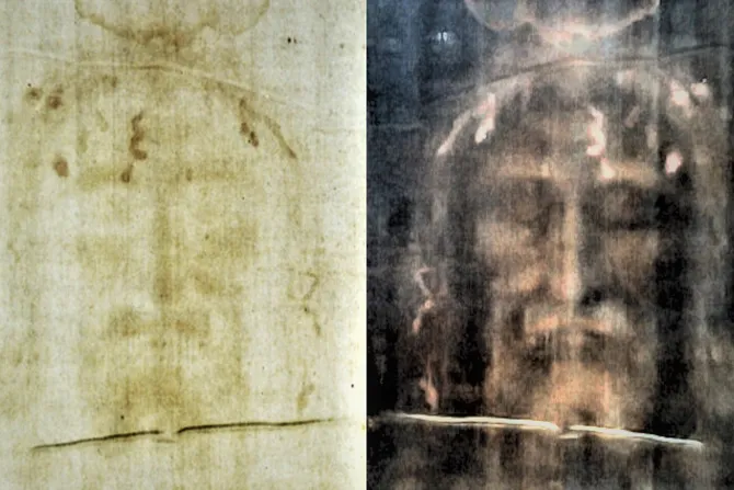 صورة للجزء العلويّ من كفن تورينو