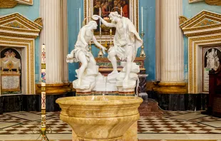 جرن المعموديّة في بازيليك انتقال السيّدة العذراء بمدينة موستا-مالطا مصدر الصورة: Photosite/Shutterstock