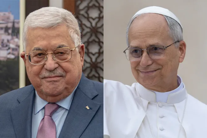 البابا لاوون الرابع عشر ورئيس السلطة الفلسطينيّة محمود عبّاس