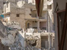 مشهد من الدمار في مدينة إدلب السورية