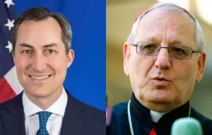 البطريرك لويس روفائيل ساكو وماثيو ميلر Provided by: Chaldean Patriarchate/State.gov