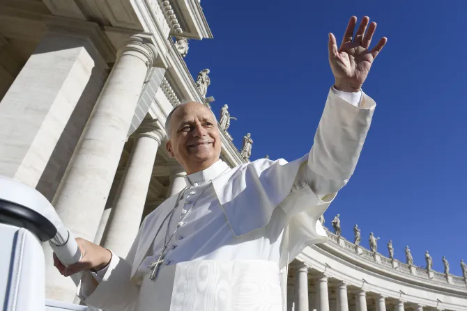 البابا لاوون الرابع عشر يحيّي المؤمنين في ساحة القدّيس بطرس الفاتيكانيّة في خلال مقابلة عامّة يوبيليّة في شهر أكتوبر/تشرين الأوّل الماضي
