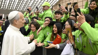 البابا لاوون الرابع عشر يلتقي في شهر يناير/كانون الثاني الحالي المعاونين والمتطوّعين في سنة اليوبيل في قاعة بولس السادس الفاتيكانيّة مصدر الصورة: فاتيكان ميديا