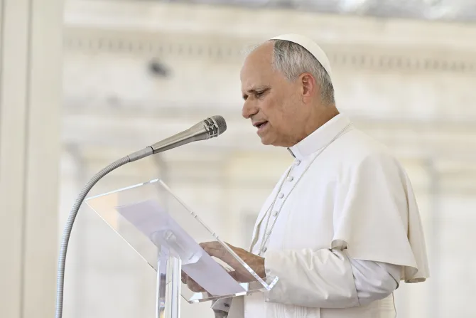 البابا لاوون الرابع عشر يتلو صلاة التبشير الملائكيّ في ساحة القدّيس بطرس-الفاتيكان يوم 15 يونيو/حزيران 2025