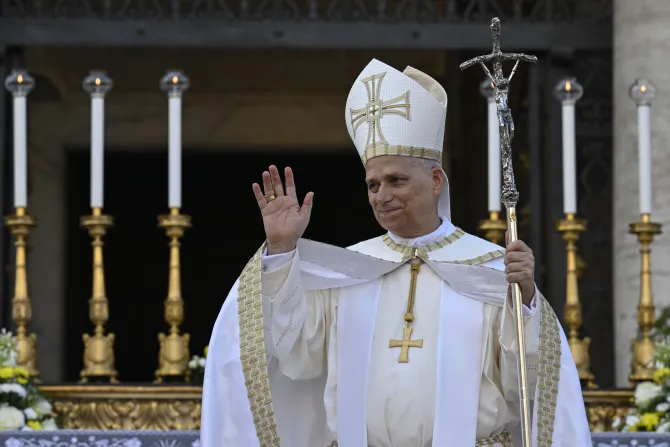 البابا لاوون الرابع عشر يحتفل بالذبيحة الإلهيّة في بازيليك القدّيسة مريم الكبرى-روما بمناسبة عيد الجسد الإلهيّ في شهر يونيو/حزيران الماضي