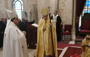 الراعي مترئسًا الذبيحة الإلهيّة صباح اليوم في بكركي-لبنان مصدر الصورة: البطريركيّة المارونيّة-بكركي