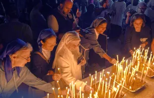 من وقفة الصمت والصلاة لمسيحيّي القدس مصدر الصورة: البطريركيّة اللاتينيّة - القدس