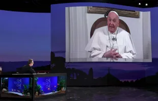 البابا فرنسيس يشارك عبر الفيديو في البرنامج الحواريّ الإيطاليّ «كيف الحال اليوم؟» مصدر الصورة: NOVE