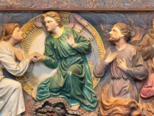لوحة تجسّد الصلاة لإغاثة الأنفس المطهريّة في كنيسة مارينكيرش-فيينا، النمسا