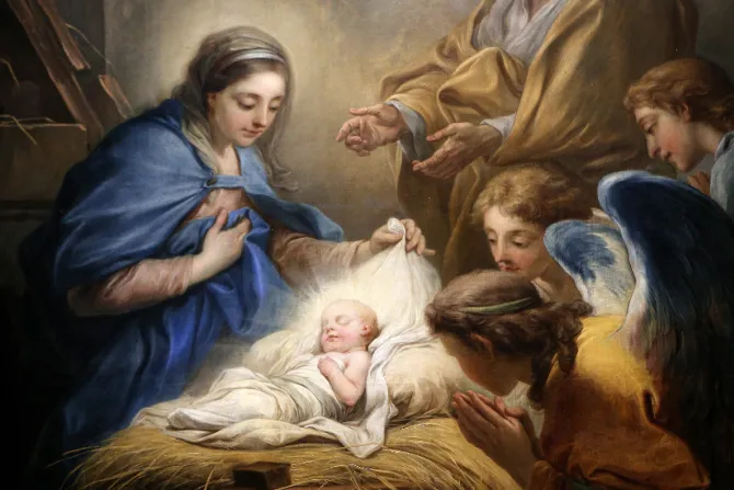 لوحة تجسّد ولادة الطفل يسوع  داخل كنيسة القدّيس سولبيس في باريس، فرنسا