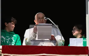 البابا فرنسيس في خلال صلاة التبشير الملائكيّ مع المؤمنين المحتشدين في ساحة القدّيس بطرس اليوم مصدر الصورة: فاتيكان ميديا