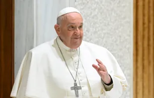 البابا فرنسيس صباح اليوم في قاعة بولس السادس-الفاتيكان مصدر الصورة: فاتيكان ميديا