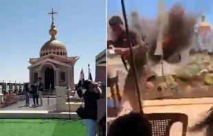 صورة الاعتداء الإرهابي على كنيسة آيا صوفيا في حماة، سوريا Provided by: an attendant