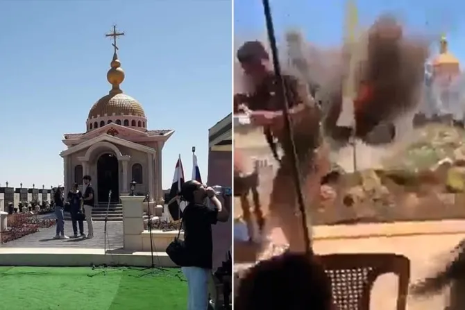 صورة الاعتداء الإرهابي على كنيسة آيا صوفيا في حماة، سوريا