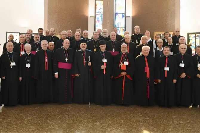 لقطة للمشاركين في اجتماع مجلس البطاركة والأساقفة الكاثوليك في لبنان