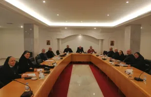 من اجتماع سابق لمطارنة الروم الملكيّين الكاثوليك، لبنان مصدر الصورة: بطريركيّة الروم الملكيّين الكاثوليك-الربوة