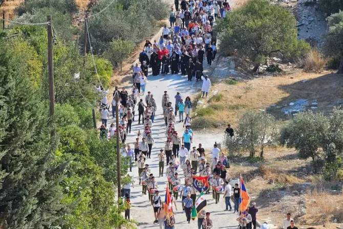 الاحتفال بعيد القدّيسة آنا وإعادة تكريس كنيستها في بلدة اليعقوبيّة-ريف إدلب